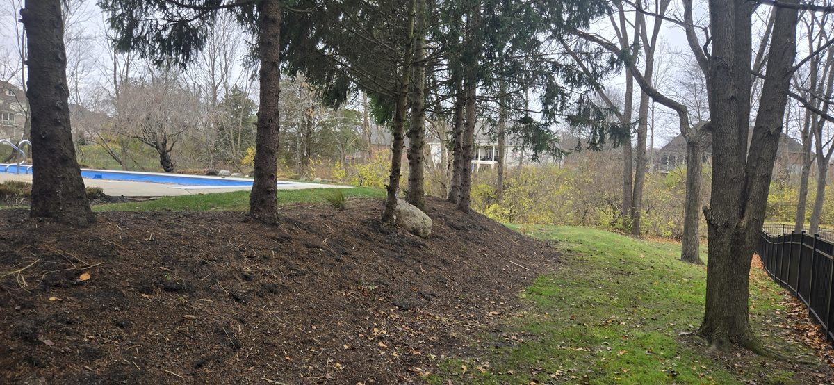 Boulder retaining wall project