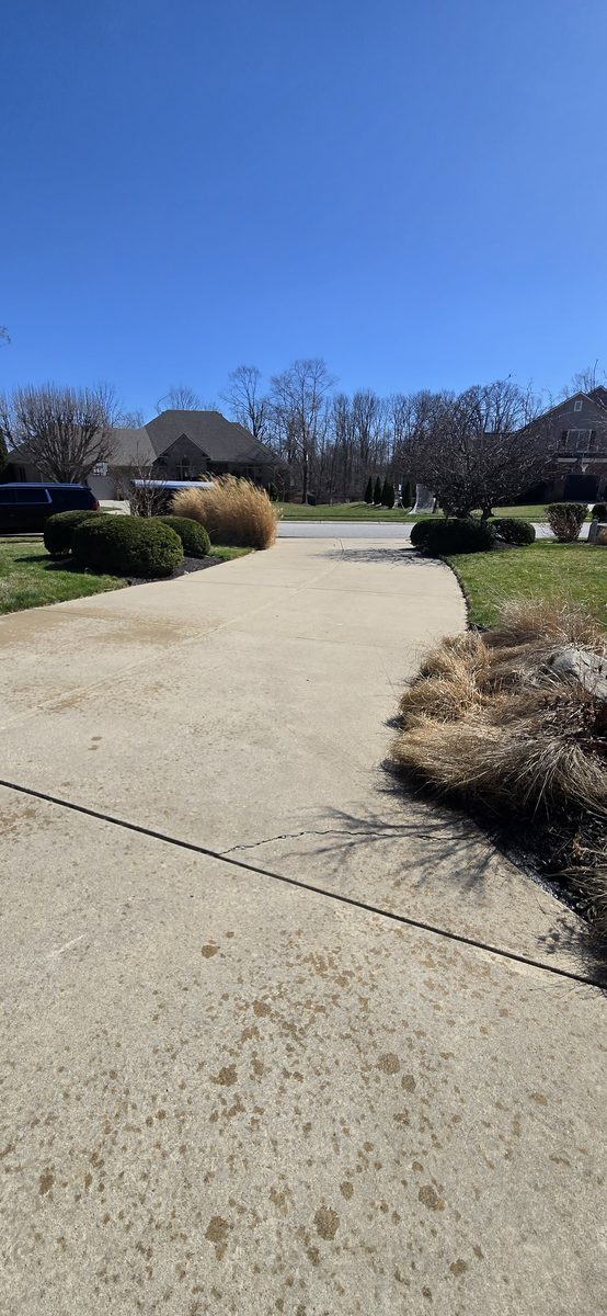 Garage and driveway power washing
