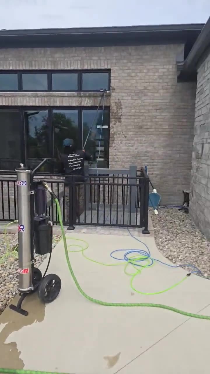 Window cleaning in action